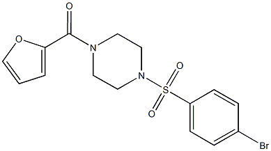 1-[(4-bromophenyl)sulfonyl]-4-(2-furoyl)piperazine Struktur