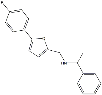 N-{[5-(4-fluorophenyl)-2-furyl]methyl}-N-(1-phenylethyl)amine Struktur