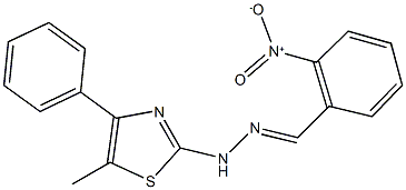 2-nitrobenzaldehyde (5-methyl-4-phenyl-1,3-thiazol-2-yl)hydrazone Struktur