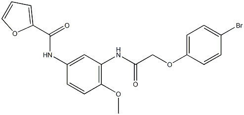 N-(3-{[(4-bromophenoxy)acetyl]amino}-4-methoxyphenyl)-2-furamide Struktur