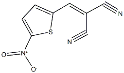 2-({5-nitrothien-2-yl}methylene)malononitrile Struktur