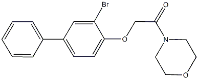 3-bromo[1,1'-biphenyl]-4-yl 2-(4-morpholinyl)-2-oxoethyl ether Struktur