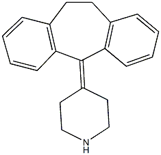 4-(10,11-dihydro-5H-dibenzo[a,d]cyclohepten-5-ylidene)piperidine Struktur