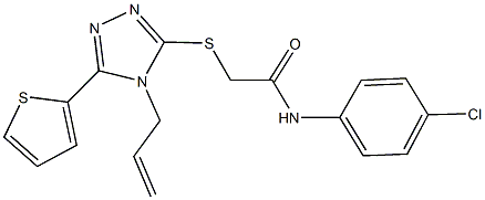 2-{[4-allyl-5-(2-thienyl)-4H-1,2,4-triazol-3-yl]sulfanyl}-N-(4-chlorophenyl)acetamide Struktur