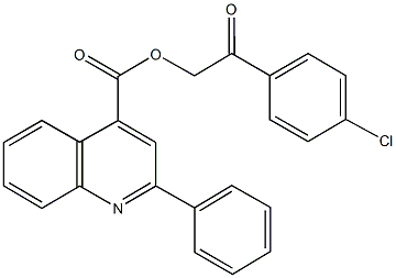 2-(4-chlorophenyl)-2-oxoethyl 2-phenyl-4-quinolinecarboxylate Struktur