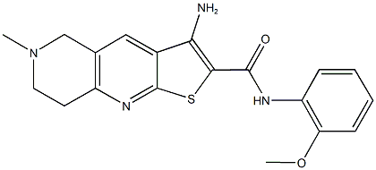 3-amino-N-(2-methoxyphenyl)-6-methyl-5,6,7,8-tetrahydrothieno[2,3-b][1,6]naphthyridine-2-carboxamide Struktur