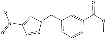 methyl 3-({4-nitro-1H-pyrazol-1-yl}methyl)benzoate Struktur