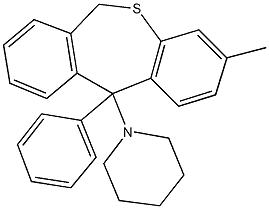 1-(3-methyl-11-phenyl-6,11-dihydrodibenzo[b,e]thiepin-11-yl)piperidine Struktur