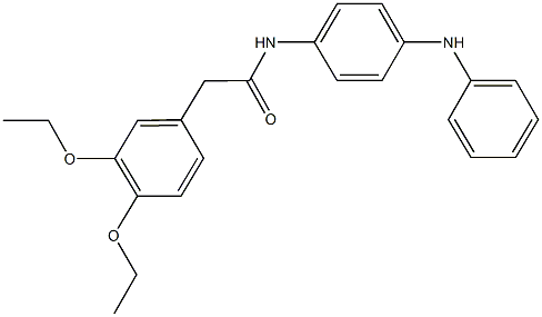 N-(4-anilinophenyl)-2-(3,4-diethoxyphenyl)acetamide Struktur