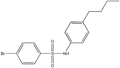 4-bromo-N-(4-butylphenyl)benzenesulfonamide Struktur