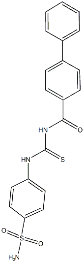 4-({[([1,1'-biphenyl]-4-ylcarbonyl)amino]carbothioyl}amino)benzenesulfonamide Struktur