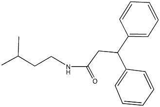 N-isopentyl-3,3-diphenylpropanamide Struktur