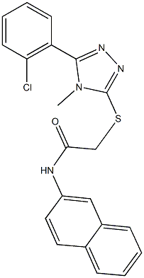 2-{[5-(2-chlorophenyl)-4-methyl-4H-1,2,4-triazol-3-yl]sulfanyl}-N-(2-naphthyl)acetamide Struktur