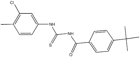 N-(4-tert-butylbenzoyl)-N'-(3-chloro-4-methylphenyl)thiourea Struktur