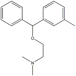 N,N-dimethyl-N-{2-[(3-methylphenyl)(phenyl)methoxy]ethyl}amine Struktur