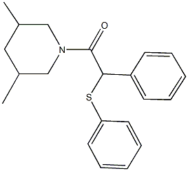 2-(3,5-dimethyl-1-piperidinyl)-2-oxo-1-phenylethyl phenyl sulfide Struktur