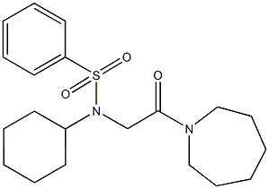 N-[2-(1-azepanyl)-2-oxoethyl]-N-cyclohexylbenzenesulfonamide Struktur