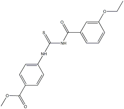 methyl 4-({[(3-ethoxybenzoyl)amino]carbothioyl}amino)benzoate Struktur