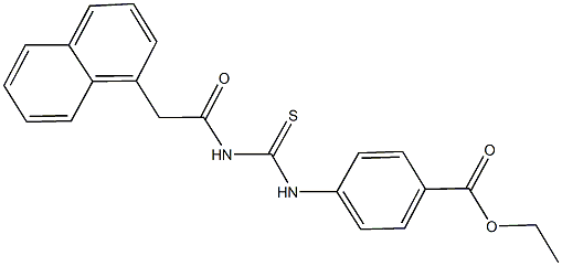 ethyl 4-({[(1-naphthylacetyl)amino]carbothioyl}amino)benzoate Struktur