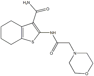 2-[(4-morpholinylacetyl)amino]-4,5,6,7-tetrahydro-1-benzothiophene-3-carboxamide Struktur