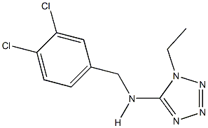 N-(3,4-dichlorobenzyl)-N-(1-ethyl-1H-tetraazol-5-yl)amine Struktur