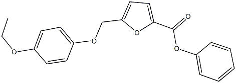 phenyl 5-[(4-ethoxyphenoxy)methyl]-2-furoate Struktur