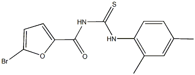 N-(5-bromo-2-furoyl)-N'-(2,4-dimethylphenyl)thiourea Struktur