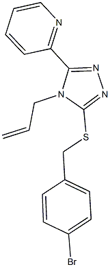 2-{4-allyl-5-[(4-bromobenzyl)sulfanyl]-4H-1,2,4-triazol-3-yl}pyridine Struktur