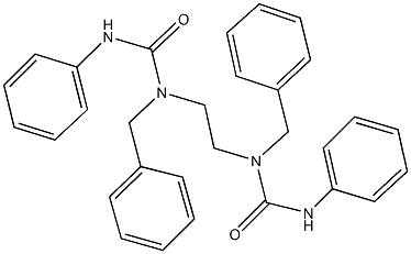 N-{2-[(anilinocarbonyl)(benzyl)amino]ethyl}-N-benzyl-N'-phenylurea Struktur