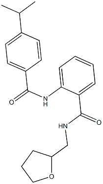 2-[(4-isopropylbenzoyl)amino]-N-(tetrahydro-2-furanylmethyl)benzamide Struktur