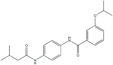 3-isopropoxy-N-{4-[(3-methylbutanoyl)amino]phenyl}benzamide Struktur