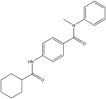 4-[(cyclohexylcarbonyl)amino]-N-methyl-N-phenylbenzamide Struktur