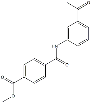 methyl 4-[(3-acetylanilino)carbonyl]benzoate Struktur