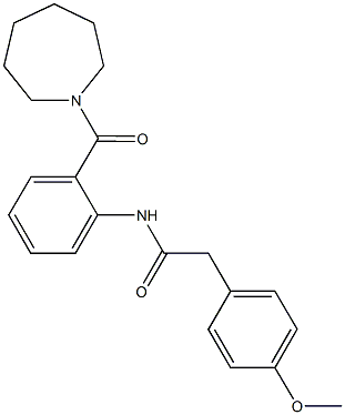 N-[2-(1-azepanylcarbonyl)phenyl]-2-(4-methoxyphenyl)acetamide Struktur