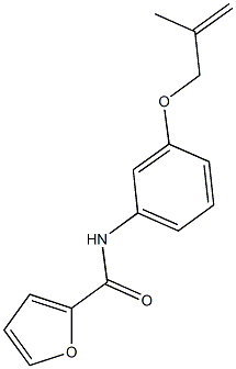 N-{3-[(2-methyl-2-propenyl)oxy]phenyl}-2-furamide Struktur