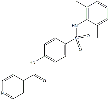 N-{4-[(2,6-dimethylanilino)sulfonyl]phenyl}isonicotinamide Struktur