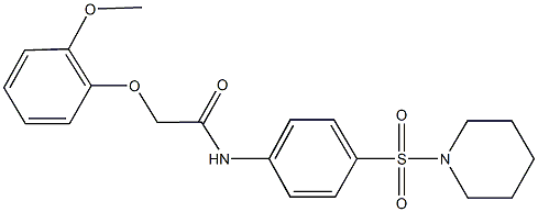 2-(2-methoxyphenoxy)-N-[4-(piperidin-1-ylsulfonyl)phenyl]acetamide Struktur