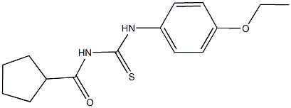 N-(cyclopentylcarbonyl)-N'-(4-ethoxyphenyl)thiourea Struktur