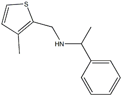 N-[(3-methyl-2-thienyl)methyl]-N-(1-phenylethyl)amine Struktur