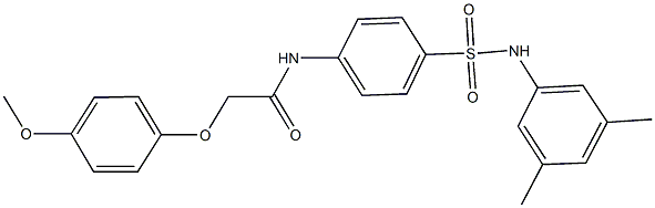 N-{4-[(3,5-dimethylanilino)sulfonyl]phenyl}-2-(4-methoxyphenoxy)acetamide Struktur