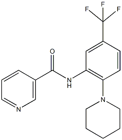 N-[2-(1-piperidinyl)-5-(trifluoromethyl)phenyl]nicotinamide Struktur