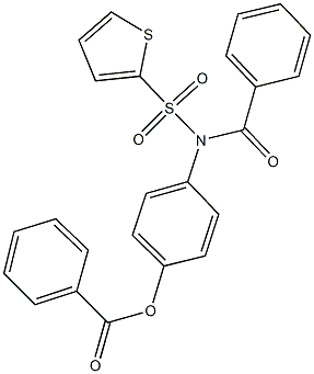 4-[benzoyl(2-thienylsulfonyl)amino]phenyl benzoate Struktur