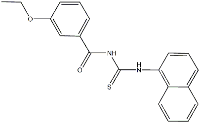 N-(3-ethoxybenzoyl)-N'-(1-naphthyl)thiourea Struktur