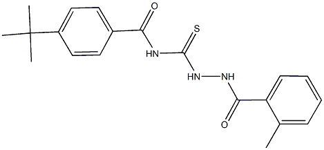 4-tert-butyl-N-{[2-(2-methylbenzoyl)hydrazino]carbothioyl}benzamide Struktur