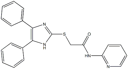 2-[(4,5-diphenyl-1H-imidazol-2-yl)sulfanyl]-N-(2-pyridinyl)acetamide Struktur