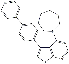 4-(1-azepanyl)-5-[1,1'-biphenyl]-4-ylthieno[2,3-d]pyrimidine Struktur