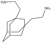 2-[3-(2-aminoethyl)-1-adamantyl]ethylamine Struktur