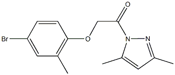 4-bromo-2-methylphenyl 2-(3,5-dimethyl-1H-pyrazol-1-yl)-2-oxoethyl ether Struktur