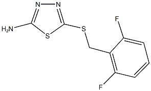 5-[(2,6-difluorobenzyl)sulfanyl]-1,3,4-thiadiazol-2-amine Struktur