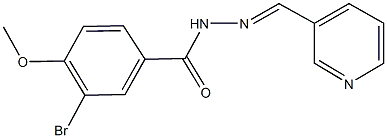 3-bromo-4-methoxy-N'-(pyridin-3-ylmethylene)benzohydrazide Struktur